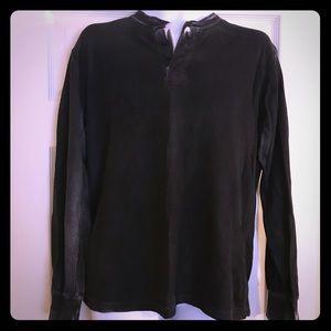 Anchor Blue Men’s Black Long Sleeve Shirt Sz M